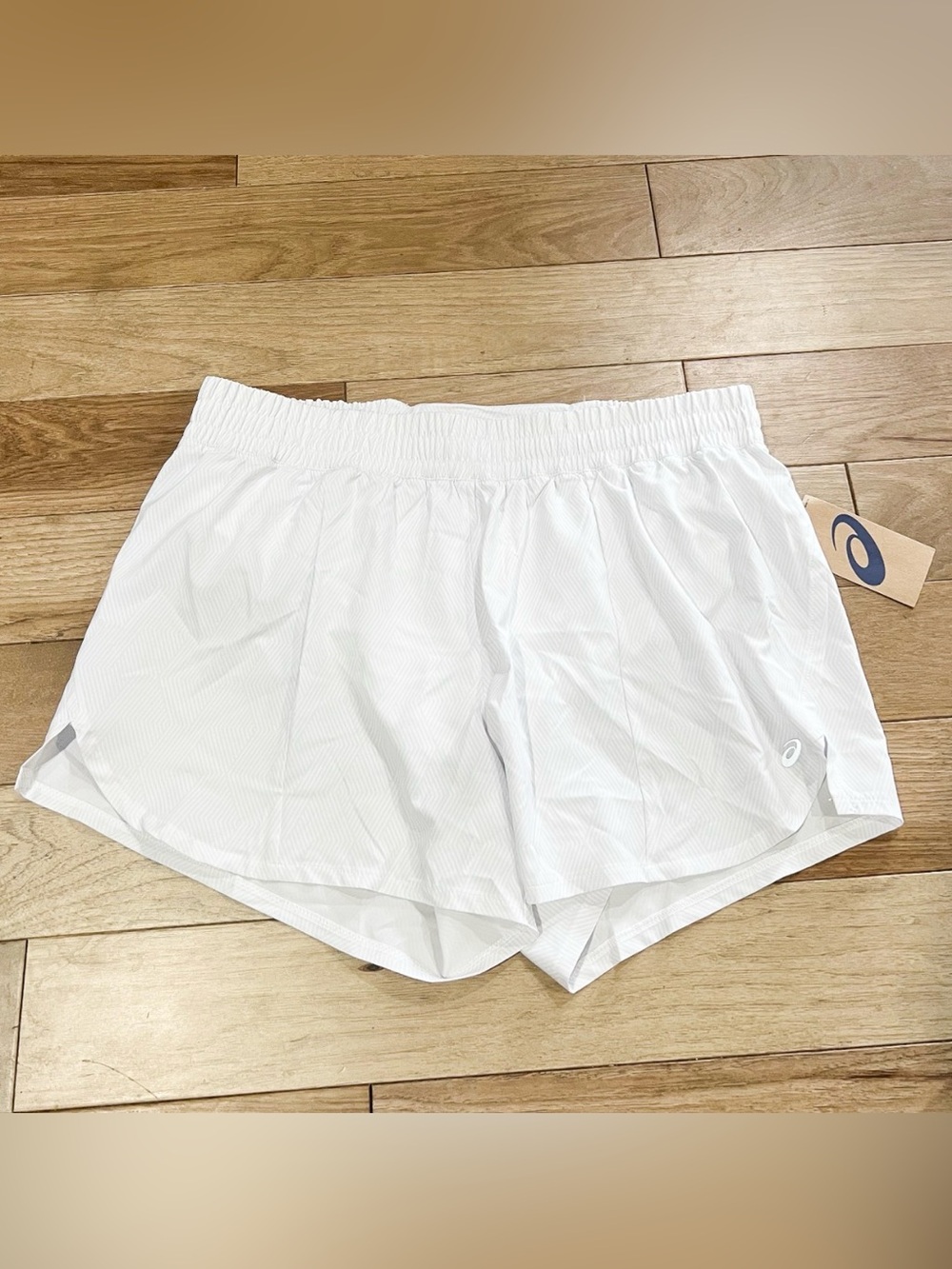 Asics White Women's Athletic Running Shorts Lined XL